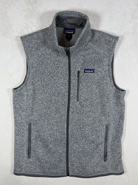 Patagonia Large Better Sweater Men’s Gray Fleece Vest - Full Zip Heather Gray